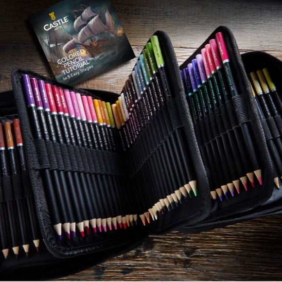 Castle Art Supplies 120 Colored Pencils Zip-Up Set - Picture 2 of 7